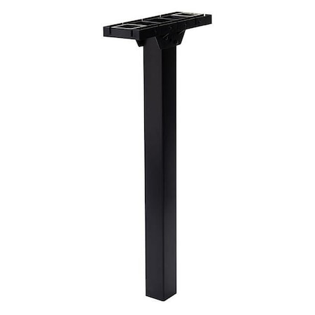 Gibraltar Mailboxes 46.9 in. Patriot Powder Coated Polymer Mailbox Post, Black 52678